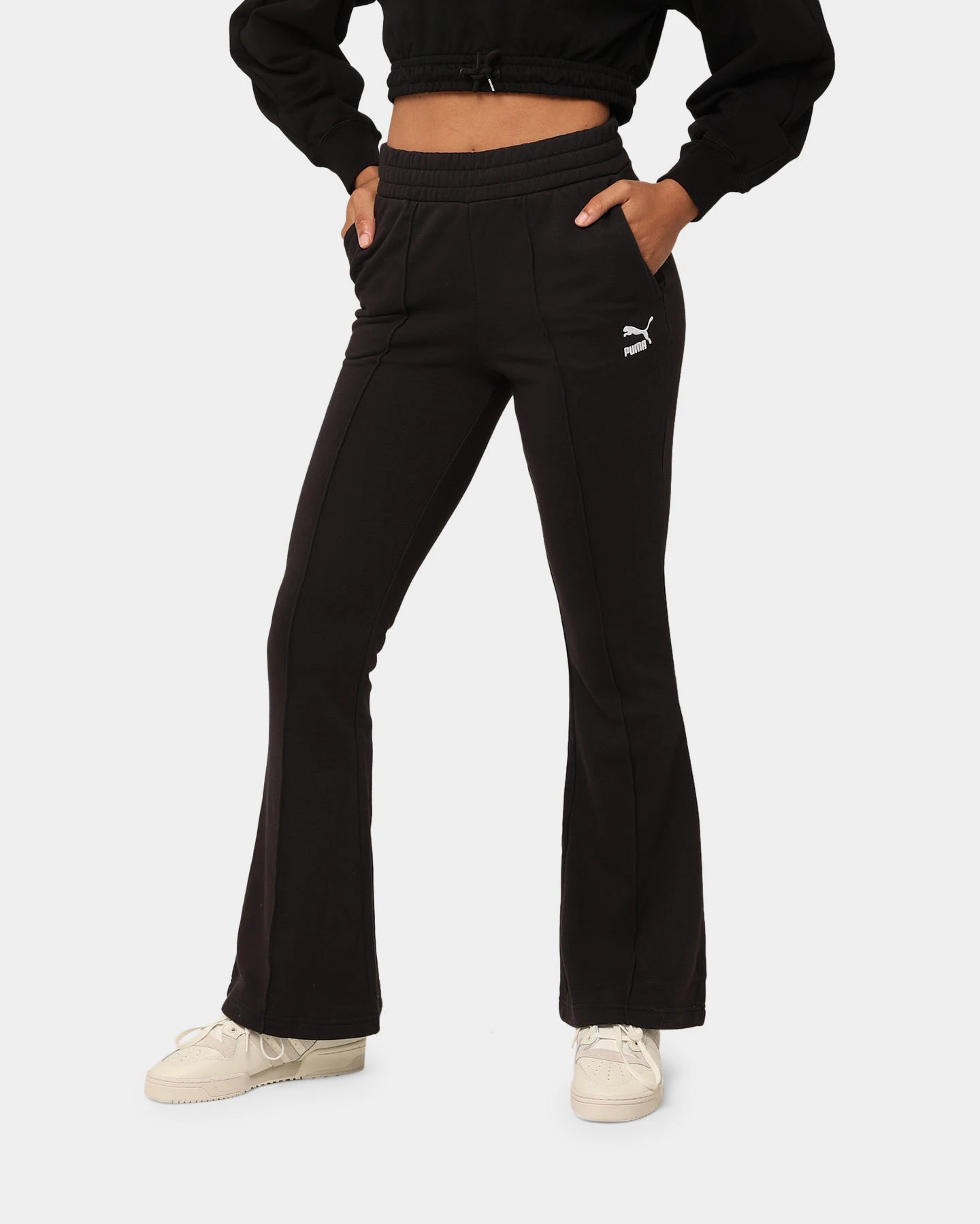 Puma Women's Classics Flared Trackpants Puma Black 3 Puma Women's Classics Flared Trackpants Puma Black