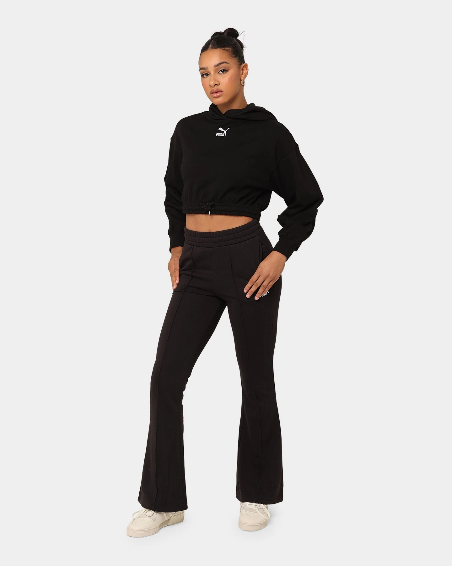 Puma Women's Classics Flared Trackpants Puma Black 4 Puma Women's Classics Flared Trackpants Puma Black - Image 2