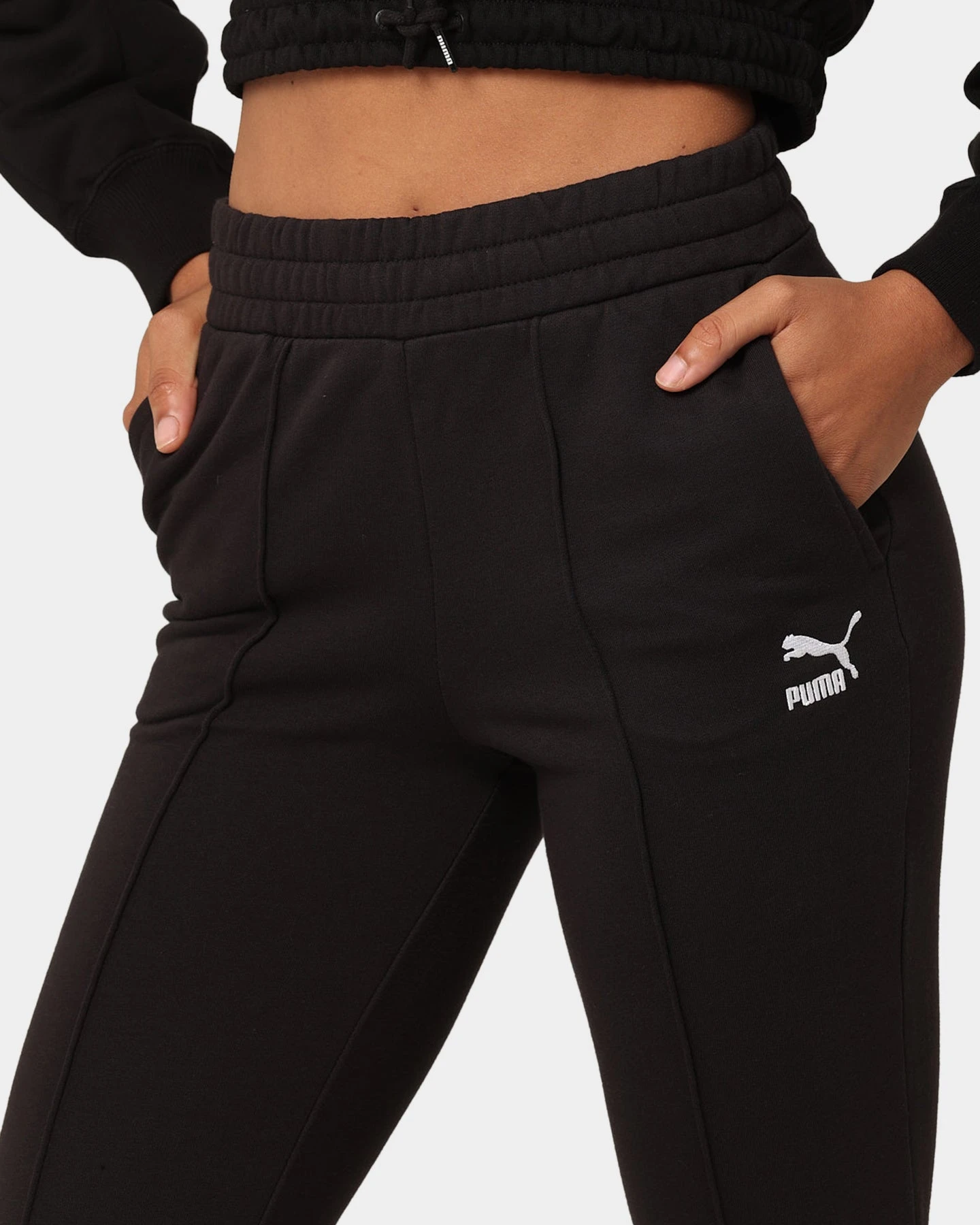 Puma Women's Classics Flared Trackpants Puma Black 6 Puma Women's Classics Flared Trackpants Puma Black - Image 4