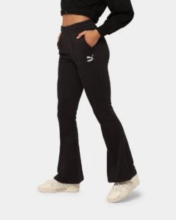 Puma Women's Classics Flared Trackpants Puma Black 15 Puma Women's Classics Flared Trackpants Puma Black -Sportswear Women Store 03011138 YP943 womens 0060