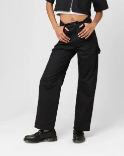 X-Girl Women's Peels Painter Pants Black -Sportswear Women Store 03011142 YB001 womens 0060