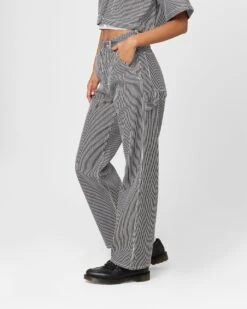 X-Girl Women's Peels Painter Pants Black/White -Sportswear Women Store 03011142 YN200 womens 00140