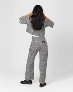 X-Girl Women's Peels Painter Pants Black/White -Sportswear Women Store 03011142 YN200 womens 00170