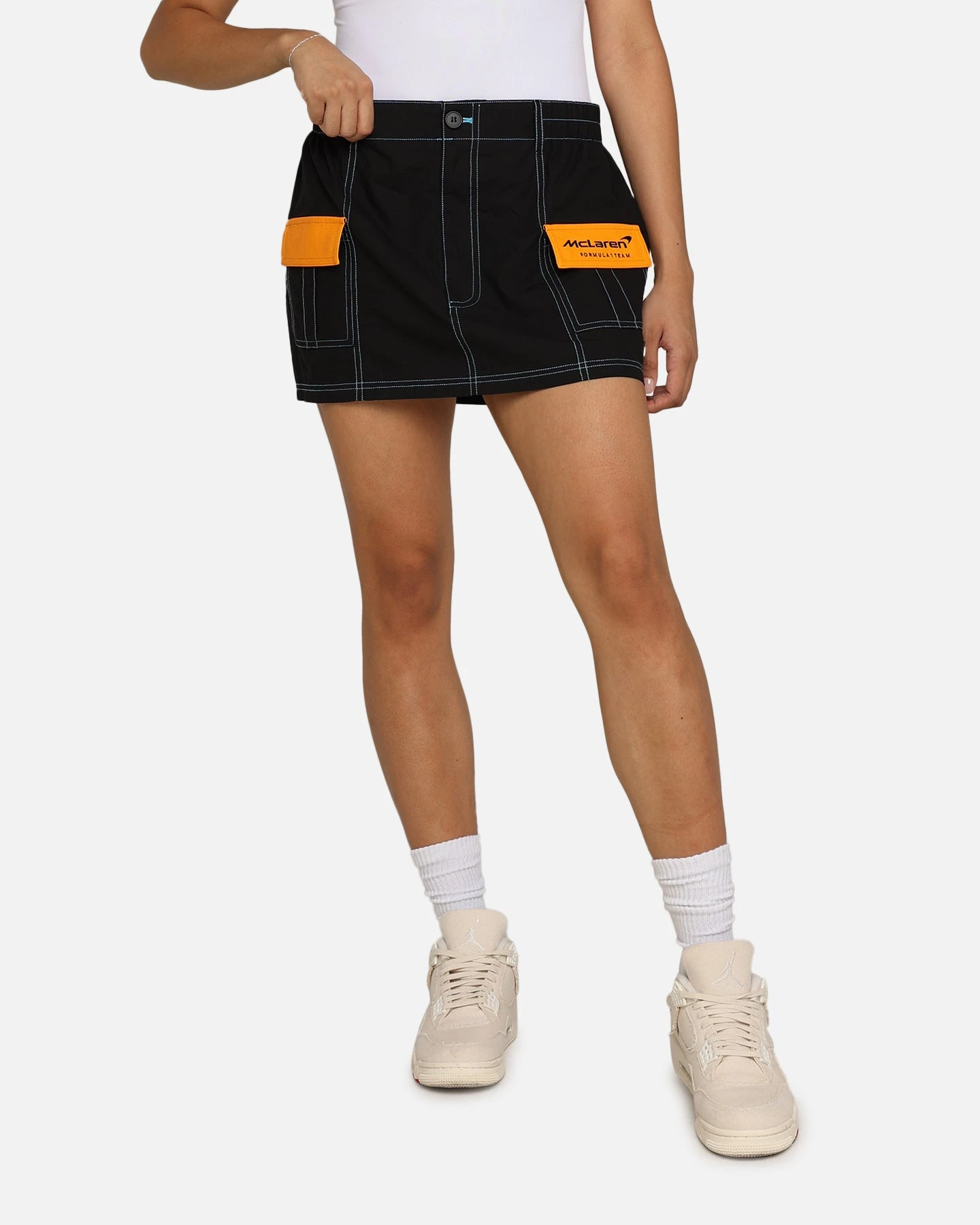 We Are The Wild Collective X McLaren Women's Cargo Skirt Black 3 We Are The Wild Collective X McLaren Women's Cargo Skirt Black