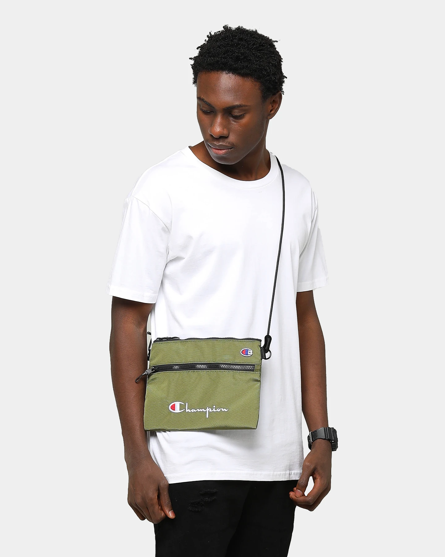 Champion Script Shoulder Bag Olive/Khaki 4 Champion Script Shoulder Bag Olive/Khaki - Image 2