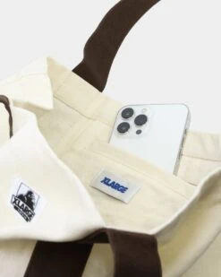 X-Large 91 Contrast Tote Bag Cream/Brown 10 X-Large 91 Contrast Tote Bag Cream/Brown -Sportswear Women Store 06008944 YC606 default 0040