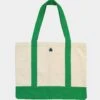 XLARGE 91 Contrast Tote Bag Natural/Green 1 XLARGE 91 Contrast Tote Bag Natural/Green -Sportswear Women Store 06008944 YN009 default 00010
