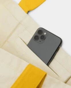 XLARGE 91 Contrast Tote Bag Natural/Yellow -Sportswear Women Store 06008944 YN095 default 0050