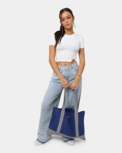 XLARGE 91 Contrast Tote Bag Navy/Grey -Sportswear Women Store 06008944 YN242 womens 0015