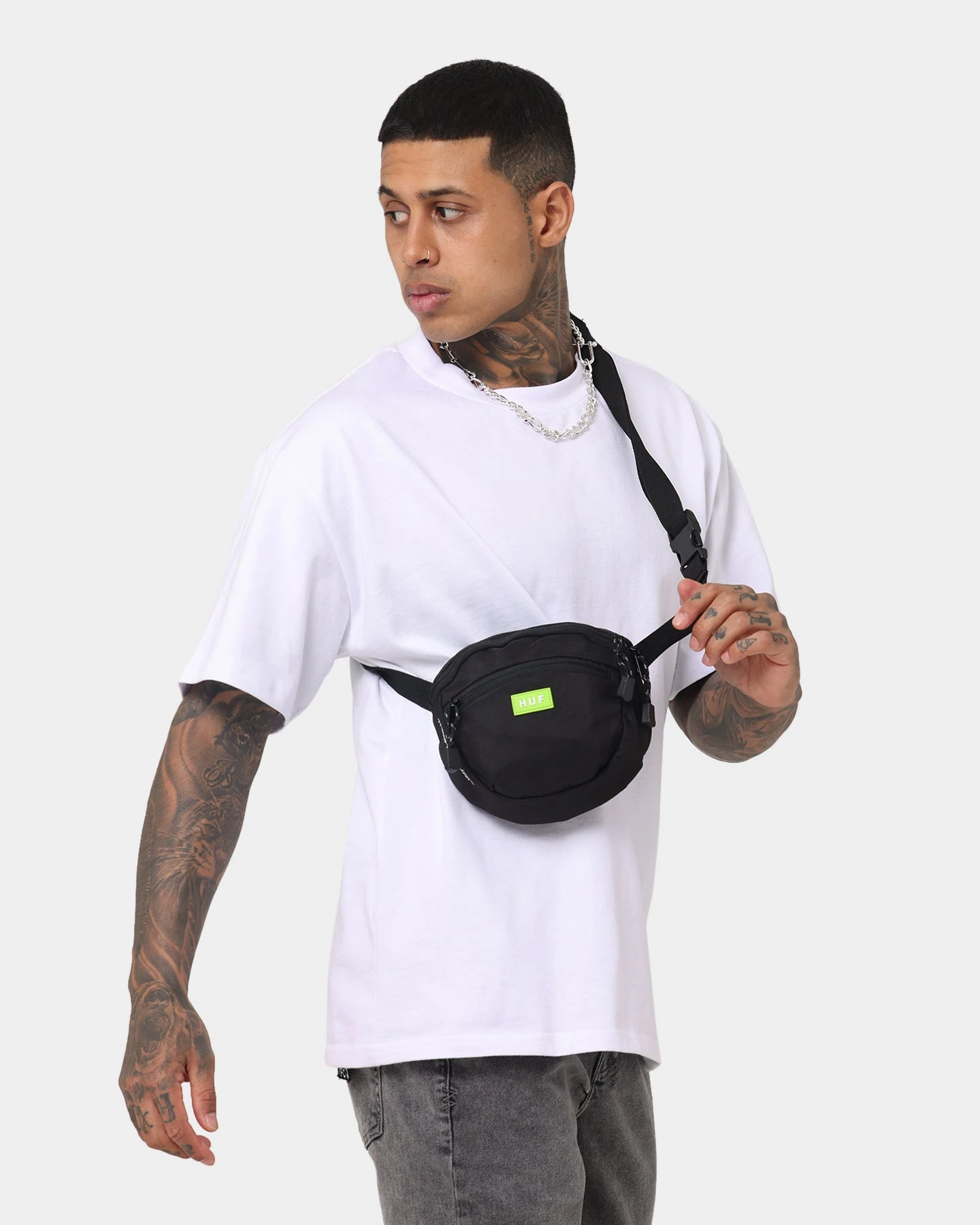 HUF Bunker Shoulder Bag Black 3 HUF Bunker Shoulder Bag Black