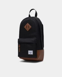 Herschel Bag Co Heritage Shoulder Bag Black/Tan -Sportswear Women Store 06010308 YB023 default 0030 ed7186f2 0ed0 42d8 a2ef e4972c1ffd92