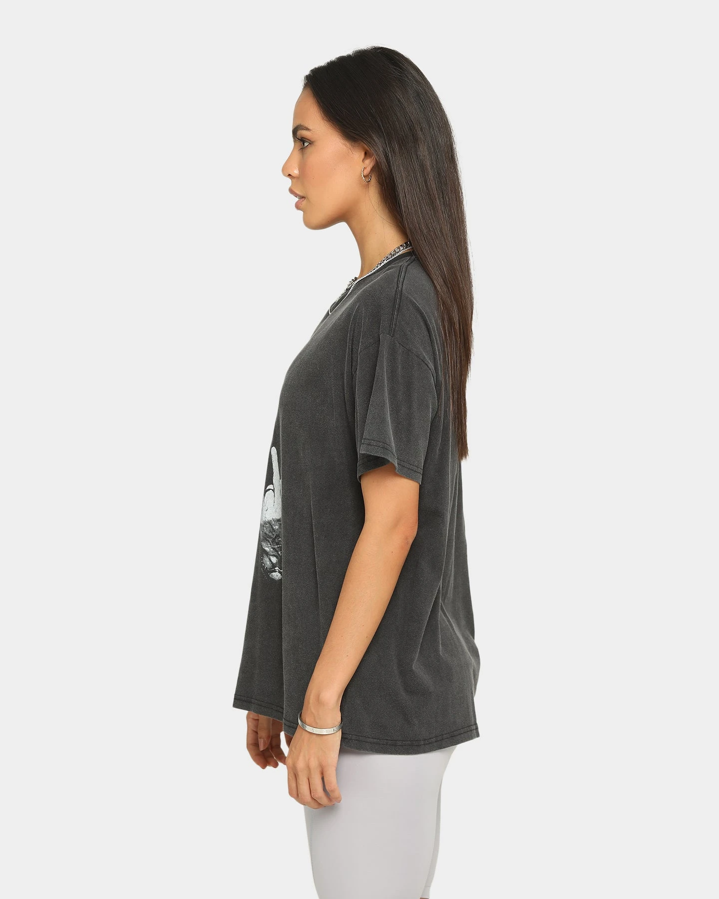 WILLIE NELSON Finger Short Sleeve Vintage T-Shirt Washed Black 8 WILLIE NELSON Finger Short Sleeve Vintage T-Shirt Washed Black - Image 6