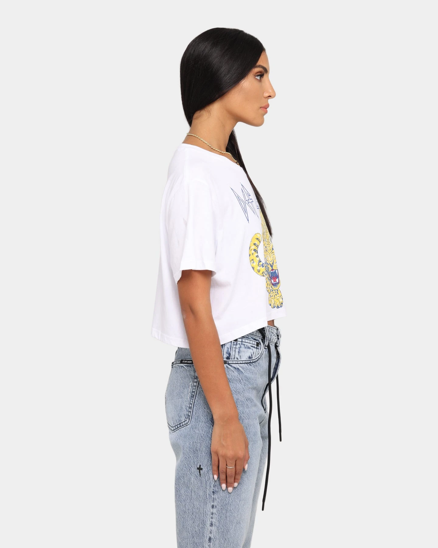 Bravado Women's Meow Short Sleeve T-Shirt White 7 Bravado Women's Meow Short Sleeve T-Shirt White - Image 5