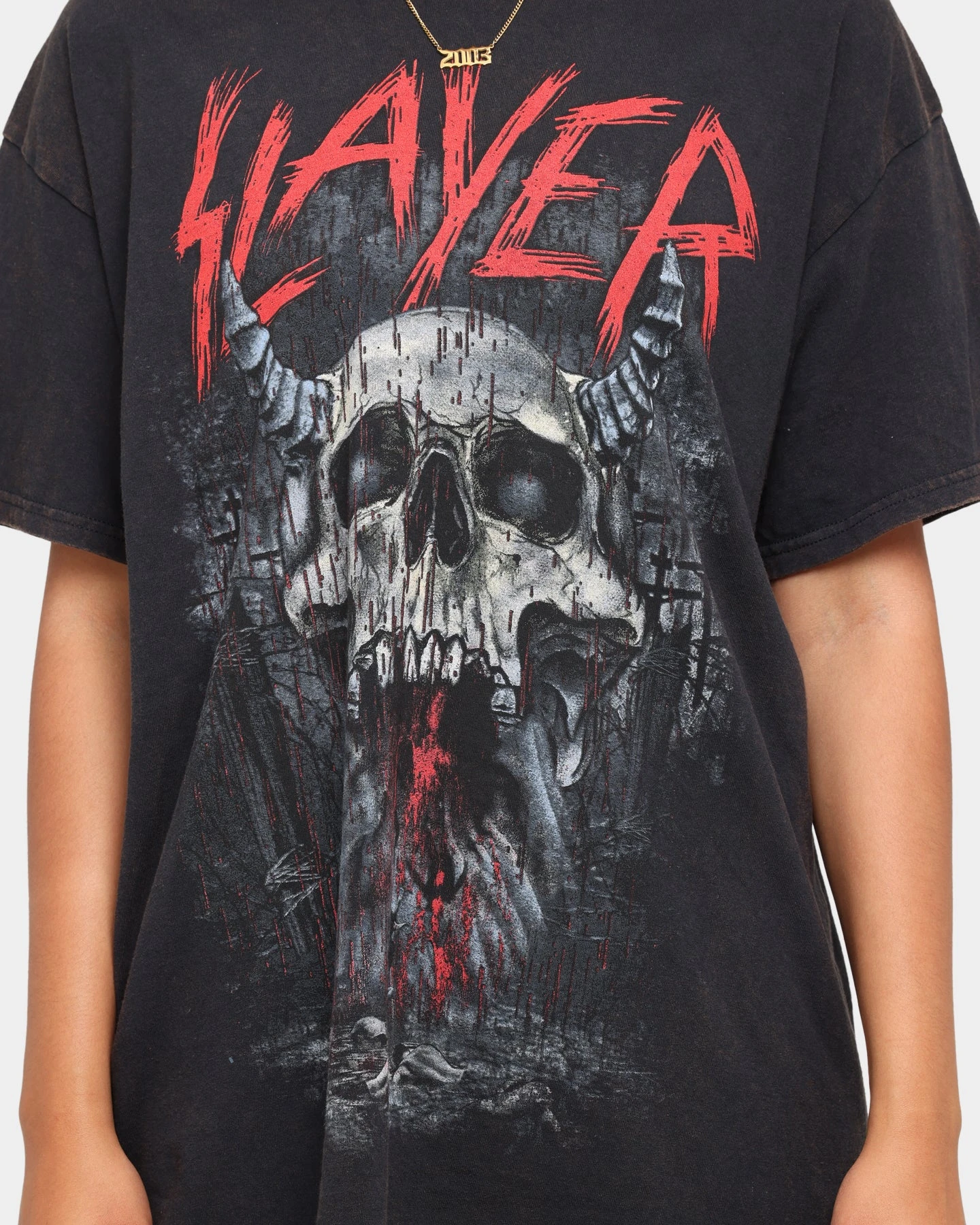 Slayer Men's Bloodrain Short Sleeve T-Shirt Black Wash 5 Slayer Men's Bloodrain Short Sleeve T-Shirt Black Wash - Image 3