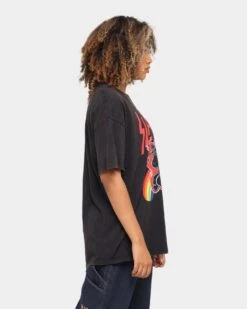 Slayer Rainbow Goat Vintage T-Shirt Black Wash -Sportswear Women Store 08000646 YB295 womens 0060