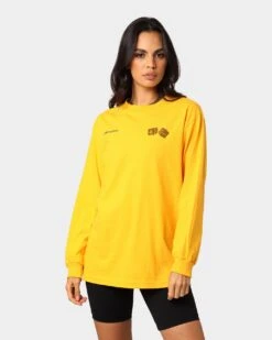 4HUNNID Roll The Dice Long Sleeve T-Shirt Mustard