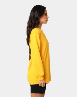 4HUNNID Roll The Dice Long Sleeve T-Shirt Mustard -Sportswear Women Store 08000654 YM017 womens 0040