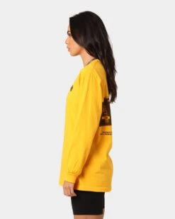 4HUNNID Roll The Dice Long Sleeve T-Shirt Mustard -Sportswear Women Store 08000654 YM017 womens 0050