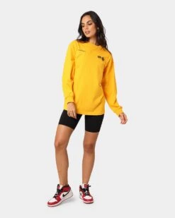 4HUNNID Roll The Dice Long Sleeve T-Shirt Mustard -Sportswear Women Store 08000654 YM017 womens 0070