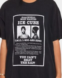Ice Cube Amerikkkas Most Wanted T-Shirt Black Wash 11 Ice Cube Amerikkkas Most Wanted T-Shirt Black Wash -Sportswear Women Store 08000690 YB295 womens 0030
