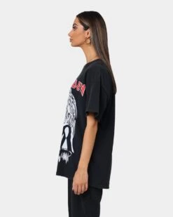 Iron Maiden Killer Face T-Shirt Black Wash -Sportswear Women Store 08000694 YB295 womens 0060