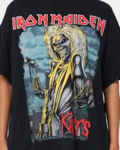 Iron Maiden Killer Short Sleeve T-Shirt Black Wash -Sportswear Women Store 08000697 YB295 womens 0030