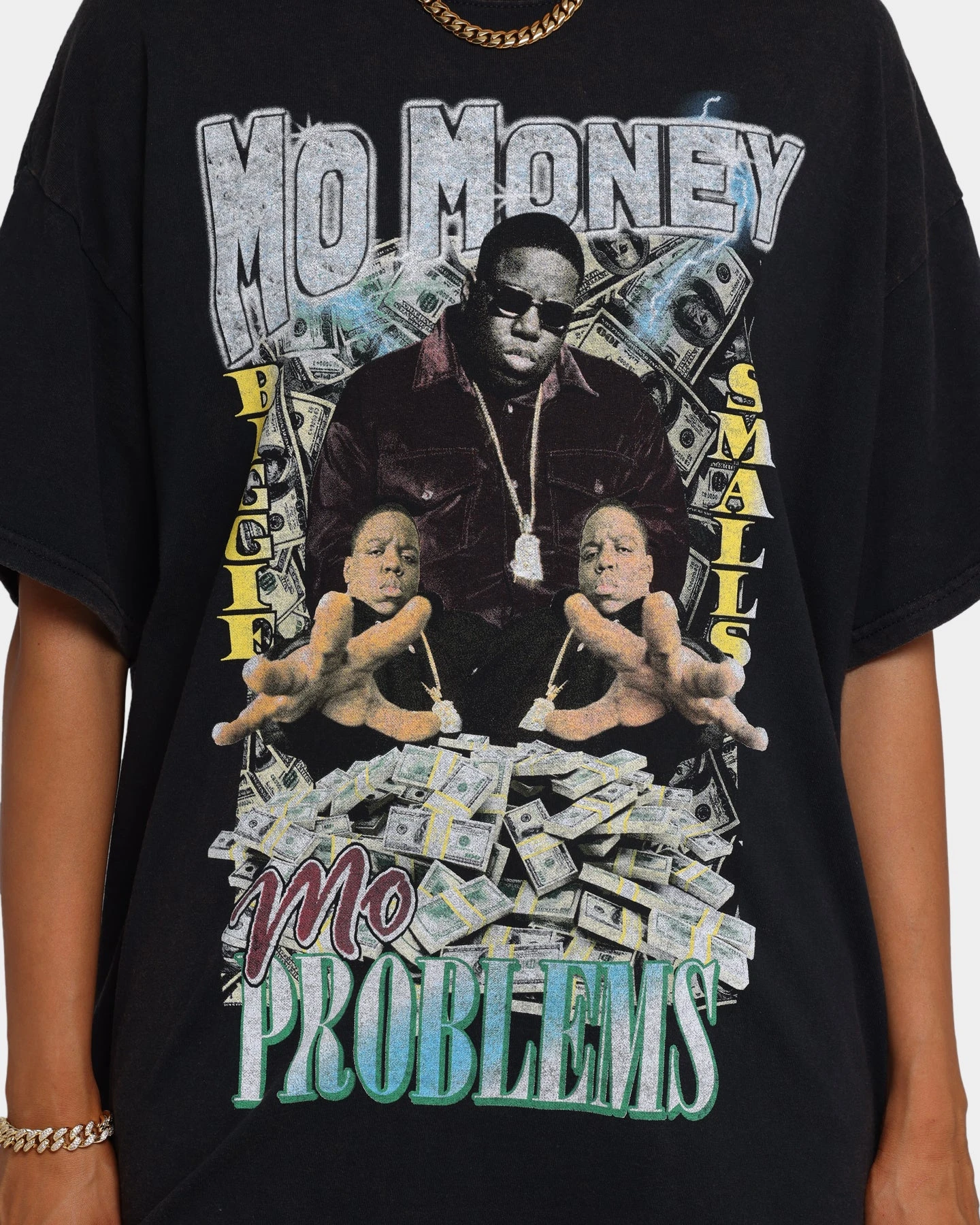 NOTORIOUS B.I.G Mo Money Vintage T-Shirt Black Wash 5 NOTORIOUS B.I.G Mo Money Vintage T-Shirt Black Wash - Image 3