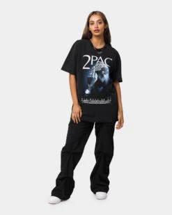 Tupac All Eyez Finger T-Shirt Washed Black -Sportswear Women Store 08000708 YW607 womens 0020