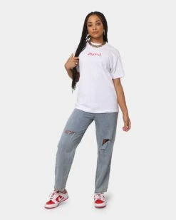 4HUNNID Street Short Sleeve T-Shirt White -Sportswear Women Store 08000726 YW100 womens 030
