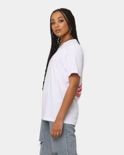 4HUNNID Street Short Sleeve T-Shirt White -Sportswear Women Store 08000726 YW100 womens 070