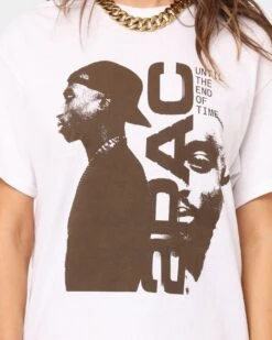 Tupac Uteot Tracklist Short Sleeve T-Shirt White -Sportswear Women Store 08000741 YW100 womens 0030