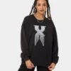 DMX X Fence Vintage Crew Black Wash -Sportswear Women Store 08000758 YB295 womens 0010
