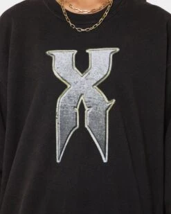 DMX X Fence Vintage Crew Black Wash 12 DMX X Fence Vintage Crew Black Wash -Sportswear Women Store 08000758 YB295 womens 0030