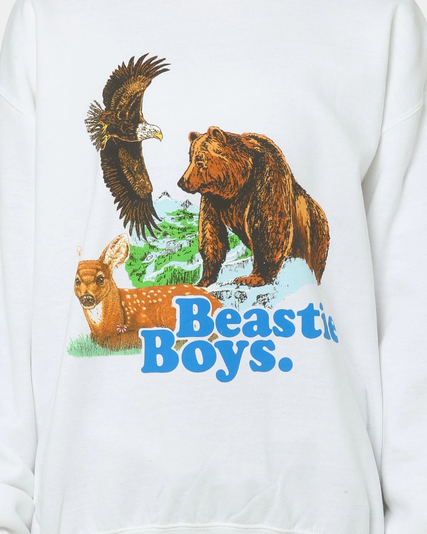 Beastie Boys Forest Animal Crewneck White 5 Beastie Boys Forest Animal Crewneck White - Image 3