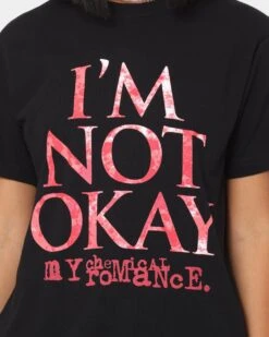 My Chemical Romance I'm Not Okay T-Shirt Black -Sportswear Women Store 08000816 YB001 womens 0030