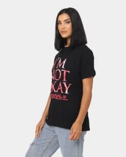 My Chemical Romance I'm Not Okay T-Shirt Black -Sportswear Women Store 08000816 YB001 womens 0060