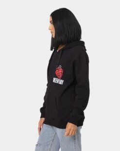 Green Day American Idiot Hoodie Black -Sportswear Women Store 08000824 YB001 womens 0060