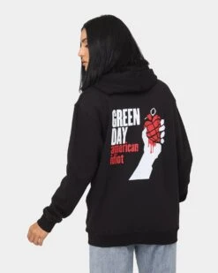 Green Day American Idiot Hoodie Black -Sportswear Women Store 08000824 YB001 womens 0070