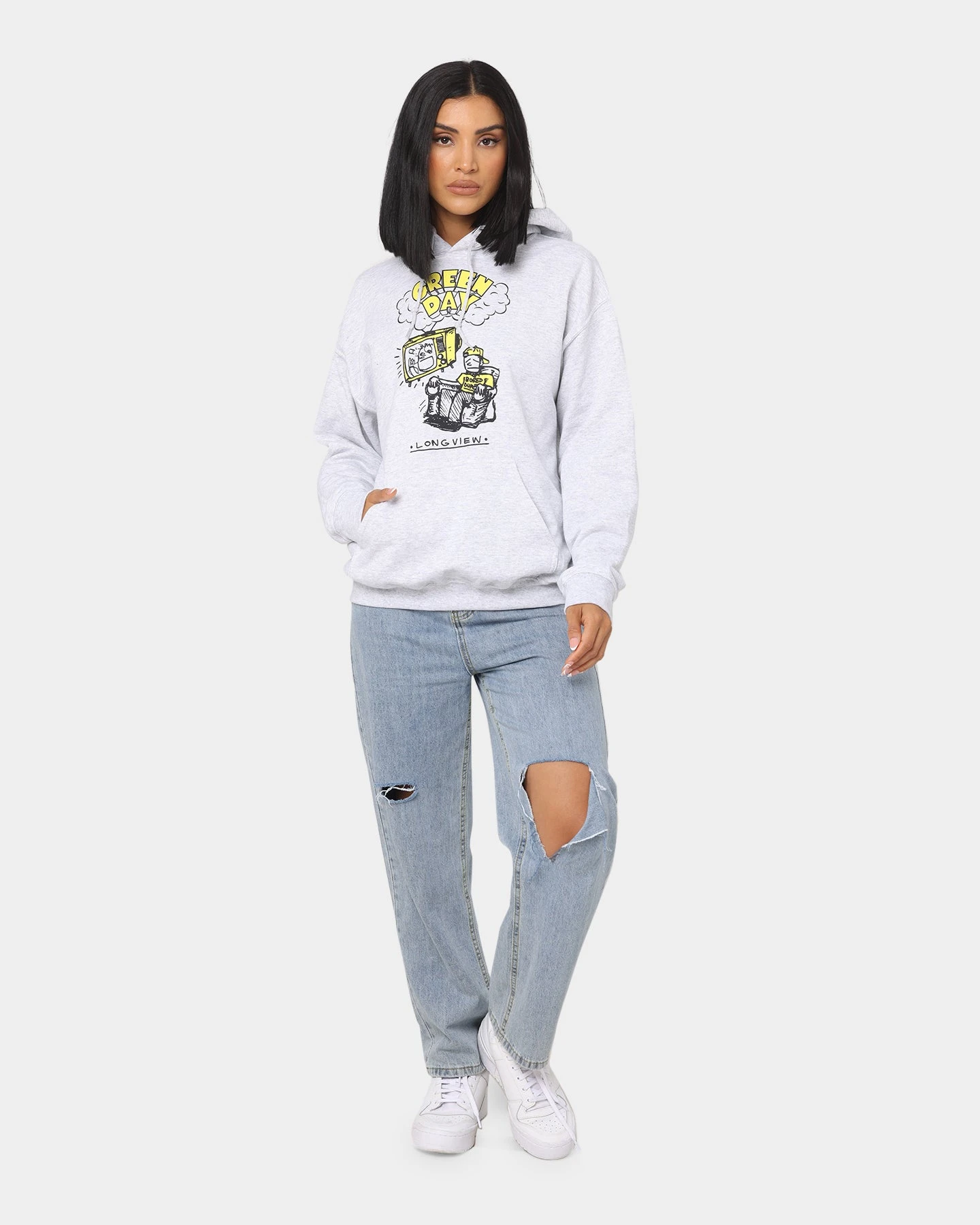 Green Day Longview Doodle Hoodie Off White 4 Green Day Longview Doodle Hoodie Off White - Image 2