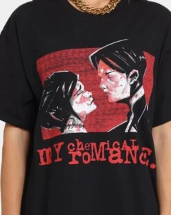 My Chemical Romance Face T-Shirt Black -Sportswear Women Store 08000903 YB001 womens 0030
