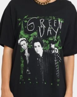 Green Day Green Lean T-Shirt Black 10 Green Day Green Lean T-Shirt Black -Sportswear Women Store 08000909 YB001 womens 0030