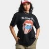 The Rolling Stones American Tour 1981 T-Shirt Black Wash 2 The Rolling Stones American Tour 1981 T-Shirt Black Wash -Sportswear Women Store 08000945 YB295 womens 0010