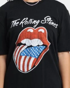 The Rolling Stones American Tour 1981 T-Shirt Black Wash -Sportswear Women Store 08000945 YB295 womens 0030