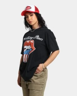 The Rolling Stones American Tour 1981 T-Shirt Black Wash -Sportswear Women Store 08000945 YB295 womens 0060