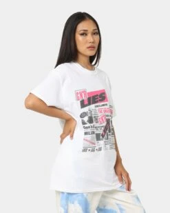 Guns N Roses Pistols Lies T-Shirt White -Sportswear Women Store 08000949 YW100 womens 0050