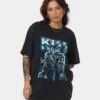 Kiss Lightning Bolt T-Shirt Black Wash -Sportswear Women Store 08000950 YB295 womens 0010