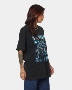 Kiss Lightning Bolt T-Shirt Black Wash -Sportswear Women Store 08000950 YB295 womens 0050