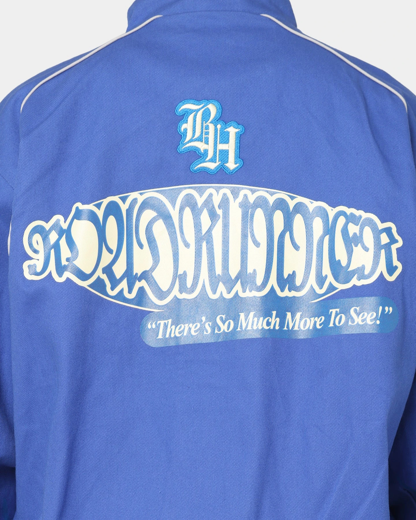 Brockhampton Flame Racing Jacket Royal Blue 6 Brockhampton Flame Racing Jacket Royal Blue - Image 4