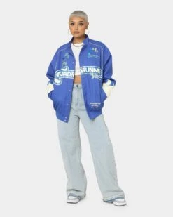 Brockhampton Flame Racing Jacket Royal Blue 18 Brockhampton Flame Racing Jacket Royal Blue -Sportswear Women Store 08000967 YR189 womens 0080