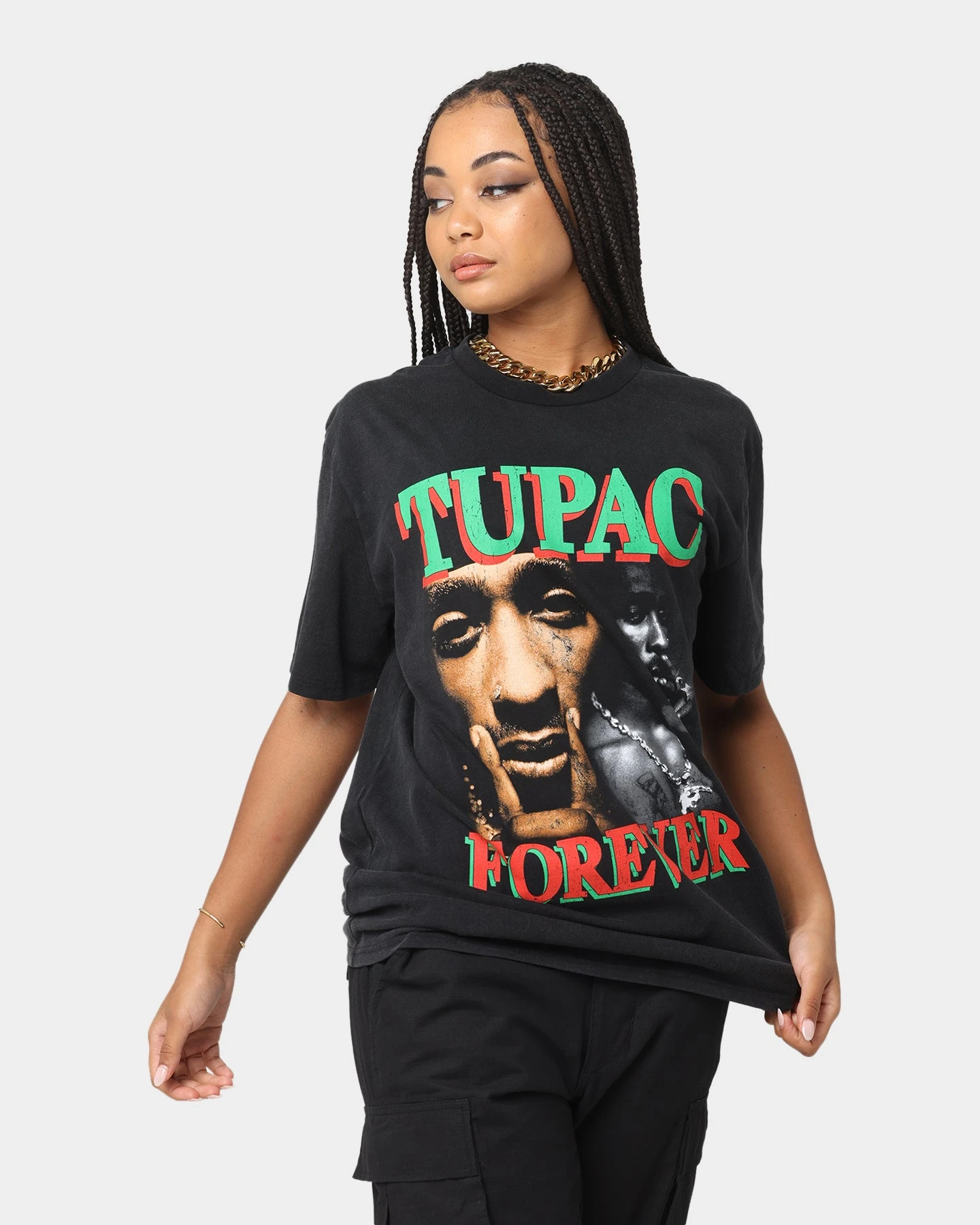 Tupac Forever T-Shirt Black Wash 3 Tupac Forever T-Shirt Black Wash